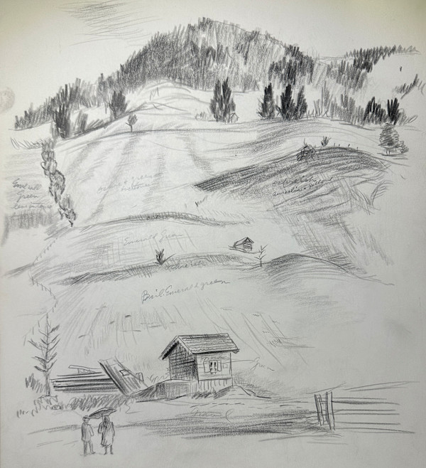 "Small Hut in the Hills of Germany" named by CLL by Fred Shane, Image 1.