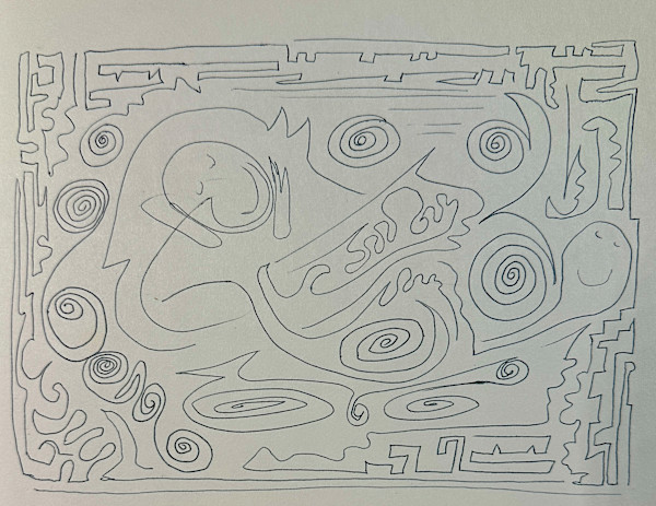 "Sleeping Couple, The - Doodle" named by CLL by Fred Shane, Image 1.