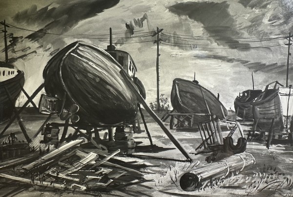 "Used Boat Yard" by Fred Shane, Image 1.