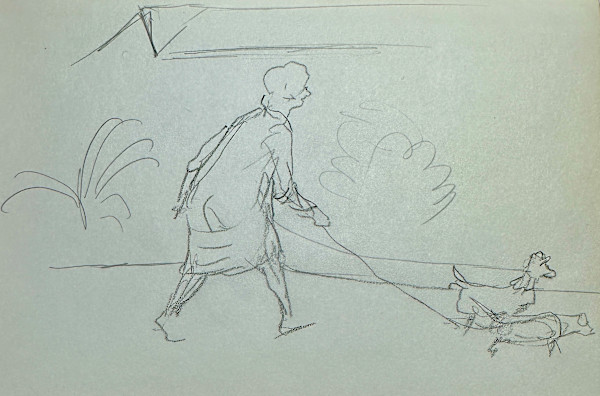 "Lady Walking her Dogs" named by CLL by Fred Shane, Image 1.