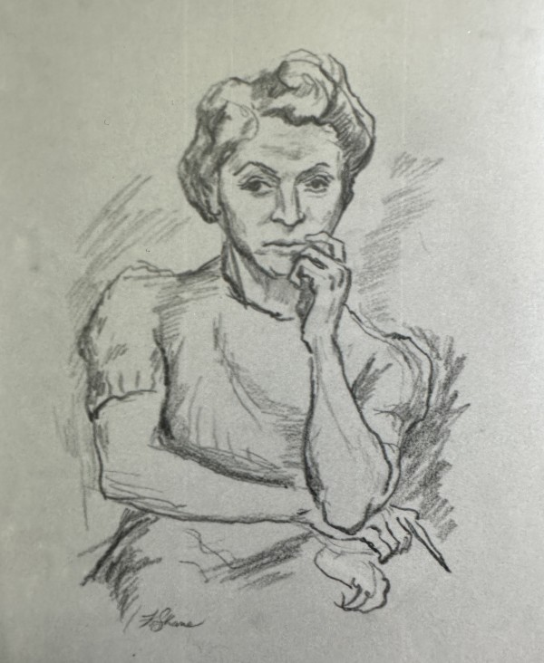 "Portrait: Woman with Hand to Chin" named by CLL by Fred Shane, Image 1.