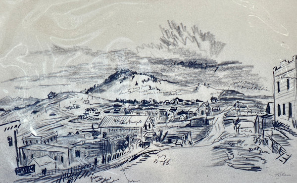 "Colorado? Town, Sketch for Painting" named by CLL by Fred Shane, Image 1.