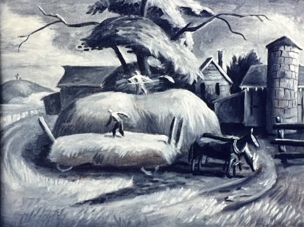 "Hay Wagon, Value Study" named by CLL by Fred Shane, Image 1.