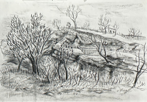 "Countryside with a Distant House" named by CLL by Fred Shane, Image 1.