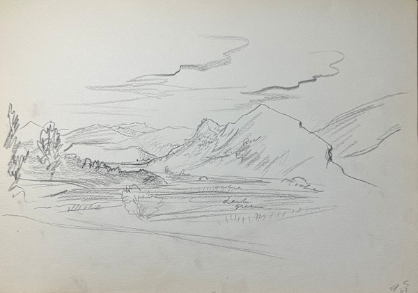 "Distant Mountain Landscape" named by CLL by Fred Shane, Image 1.