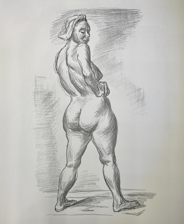 "Standing Nude, From Behind with Head Turned" named by CLL by Fred Shane, Image 1.