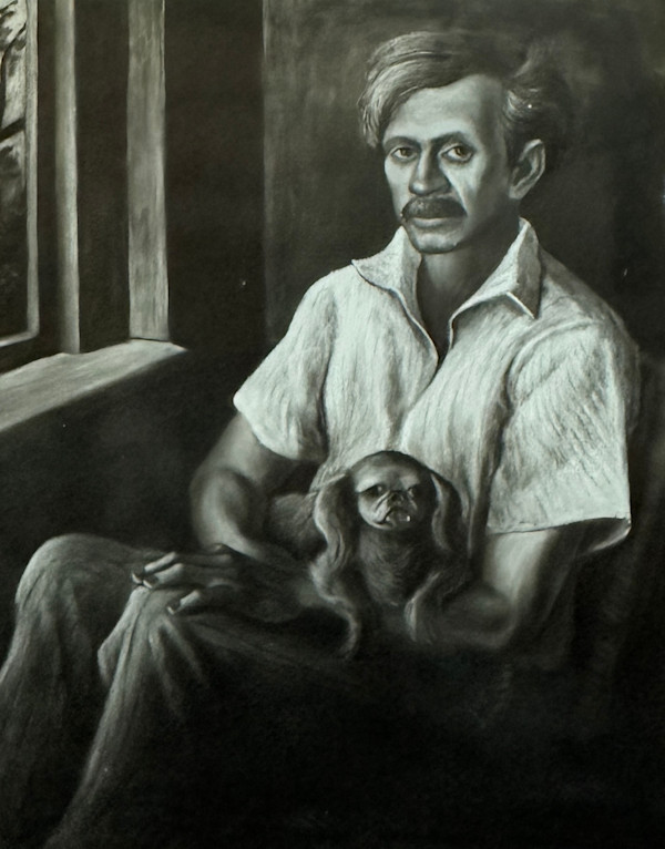 "Portrait: Man with the Lap Dog" named by CLL by Fred Shane, Image 1.