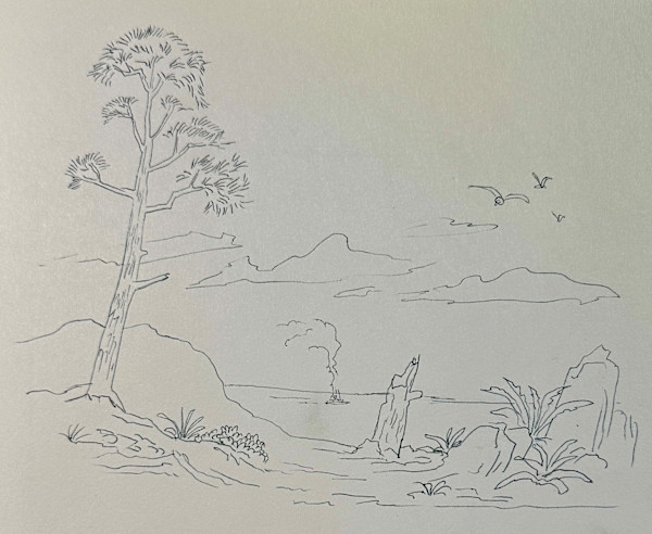 "View of a Distant Boat from the Shore" named by CLL by Fred Shane, Image 1.