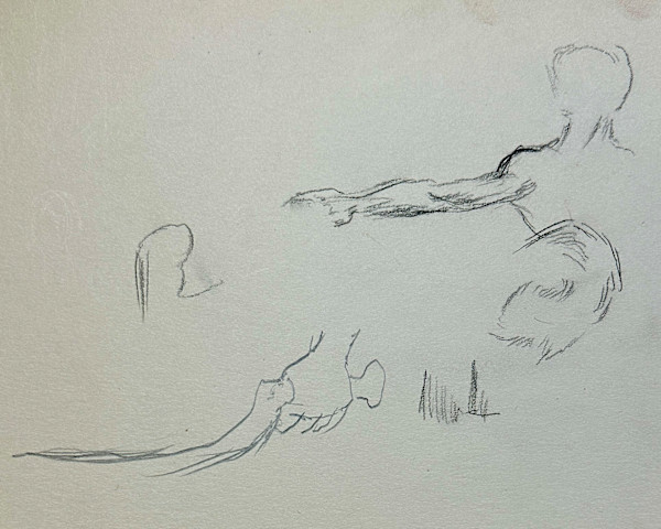 "Blind Man's Bluff, Rough Sketch" named by CLL by Fred Shane, Image 1.