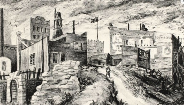 "Cripple Creek, View from a Back Street" named by CLL by Fred Shane, Image 1.