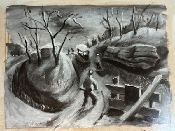 "Road Work" Value Study/Sketch, named by CLL by Fred Shane, Image 1.