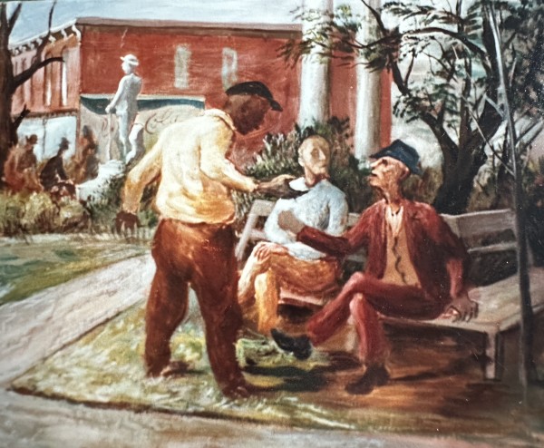 "Three Men at Courthouse in Columbia, MO" by Fred Shane, Image 1.
