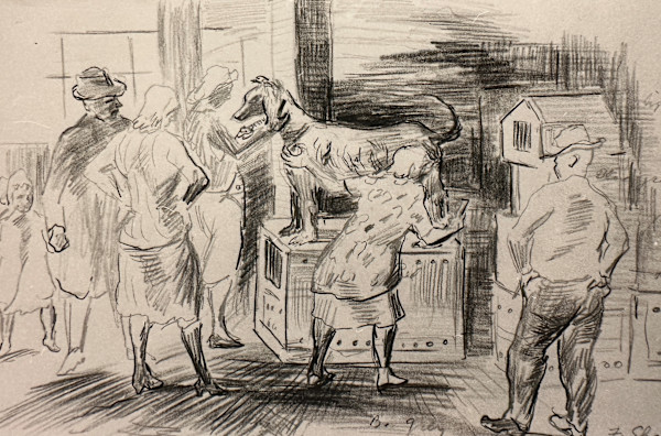 "Getting Ready for the Dog Show" aka "Dog Groomer, The" named by CLL by Fred Shane, Image 1.