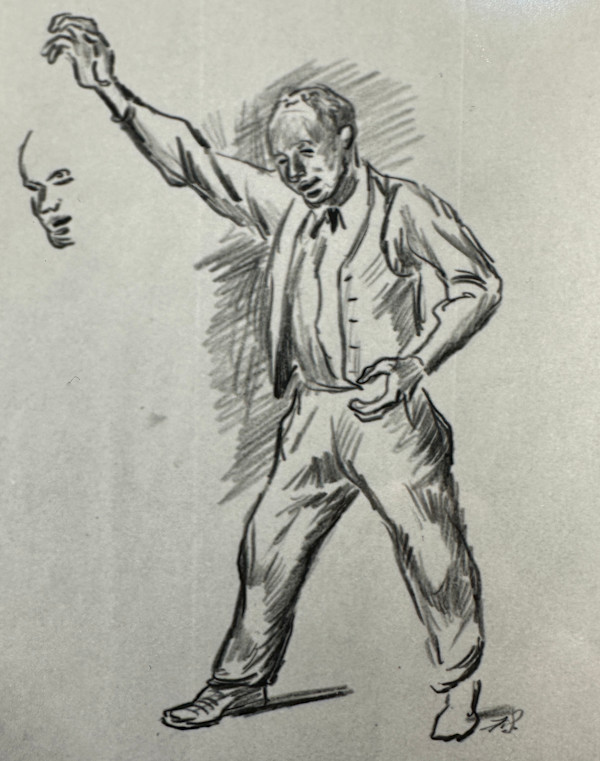 "Man Reaching, Big Hands and No Left Shoe" named by CLL by Fred Shane, Image 1.