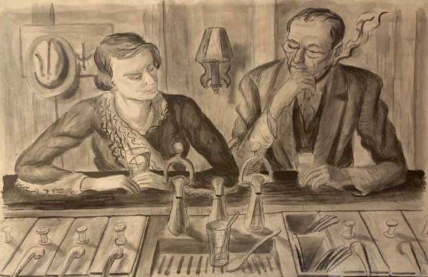 "Fred and Louise at the Soda Fountain" by Fred Shane, Image 1.