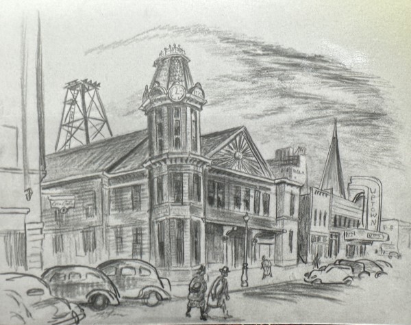 "Uptown" sketch, named by CLL by Fred Shane, Image 1.
