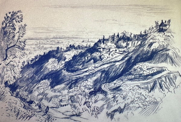 "View of Mountain with a Winding Road" named by CLL by Fred Shane, Image 1.
