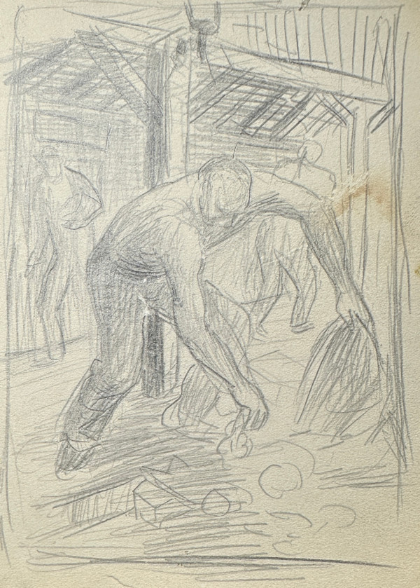 "Scavenger, The" sketch for painting, named by CLL by Fred Shane, Image 1.