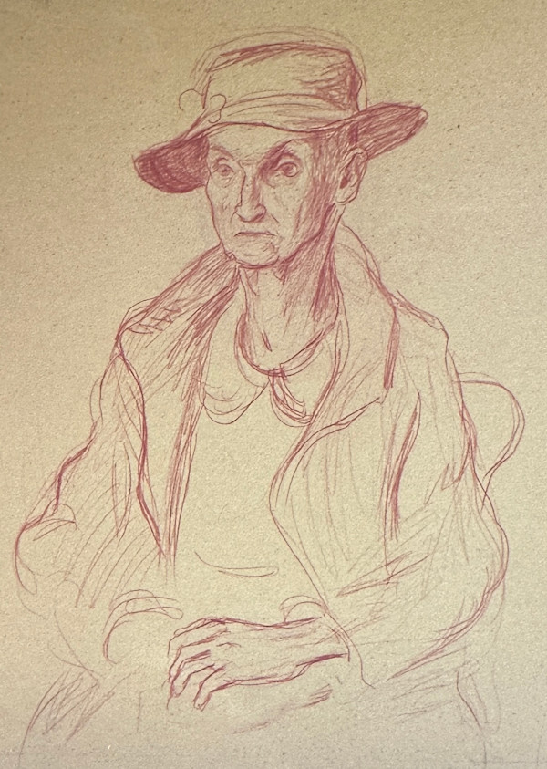 "Portrait: Mrs. Robinson, Sketch 2 for Painting" named by CLL by Fred Shane, Image 1.