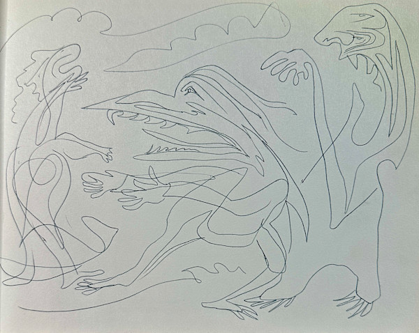 "Creatures Sparring  Abstraction" named by CLL by Fred Shane, Image 1.