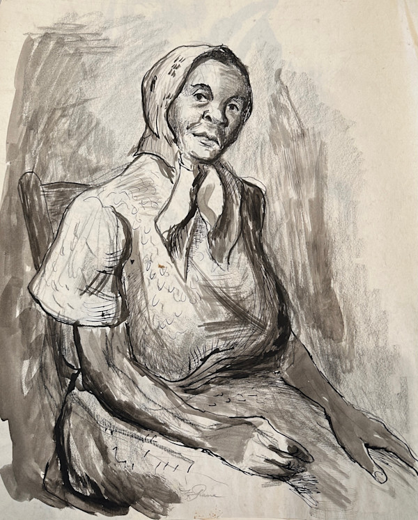 "Portrait: Amanda Gaither" Sketch by Fred Shane, Image 1.