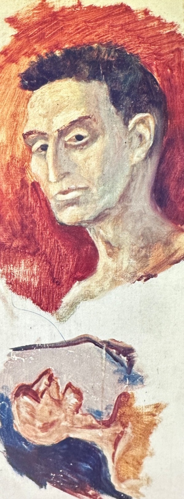 "Portrait: Two Heads Sketched with Paint" named by CLL by Fred Shane, Image 1.