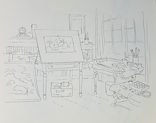 "A Corner of My Studio in Los Angeles" by Fred Shane, Image 1.