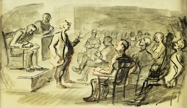 "Committee Report, Group Setting" named by CLL by Fred Shane, Image 1.