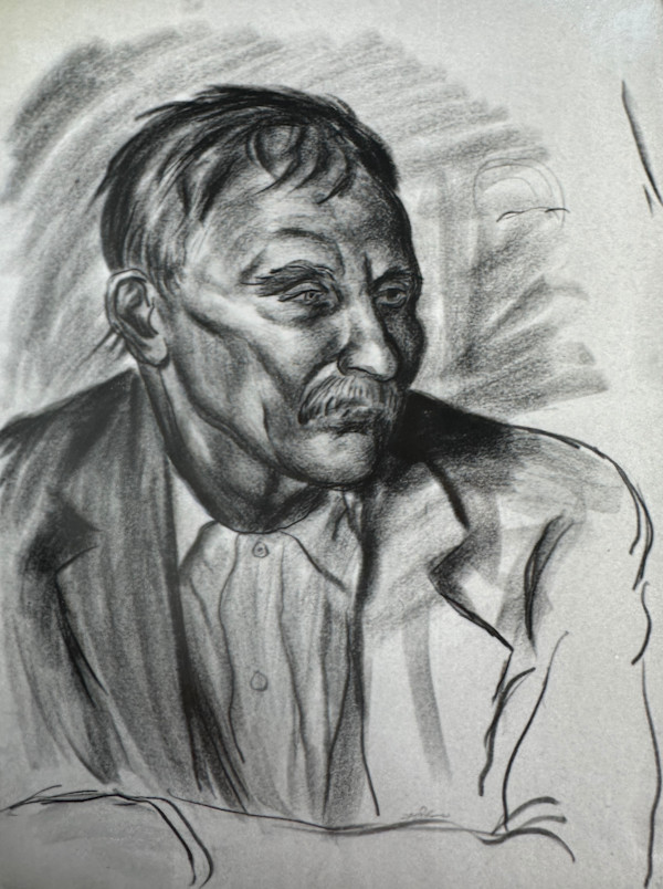 "Portrait: Man with Mustache Looking to his Left" named by CLL by Fred Shane, Image 1.