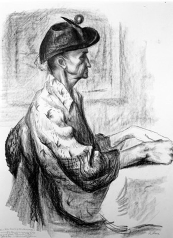 "Portrait of Mrs. Kate Robinson, side view" named by CLL, originally titled "Portrait" by Fred Shane