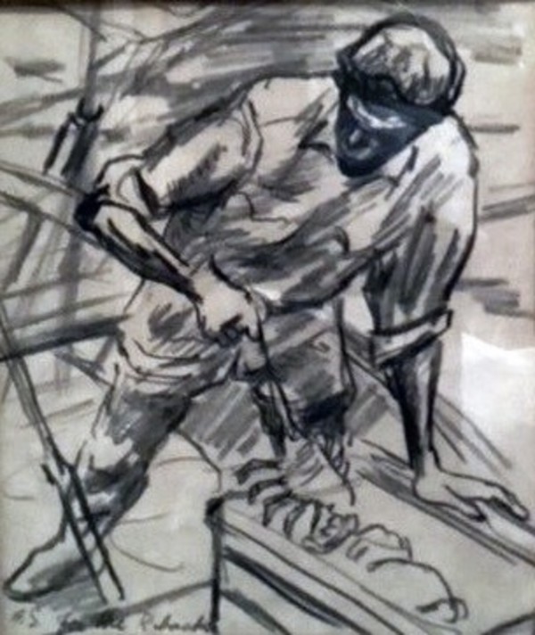 "Lobsterman Sketch" named by CLL by Fred Shane, Image 1.