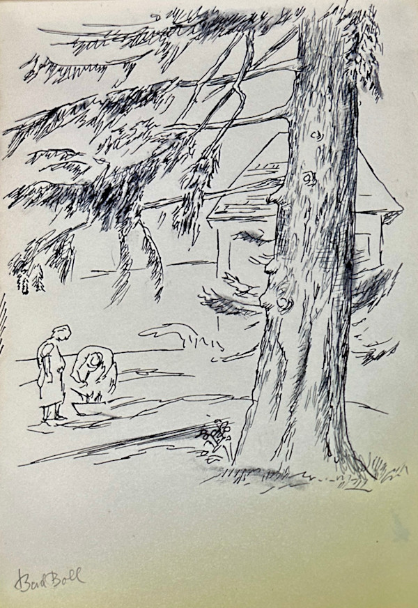 "Two Women Under a Tree in Bad Boll, Germany" named by CLL by Fred Shane, Image 1.