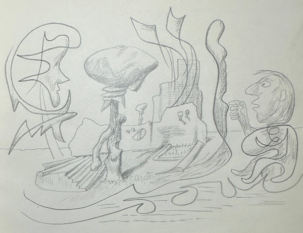 "Man in a Surreal World" named by CLL by Fred Shane, Image 1.