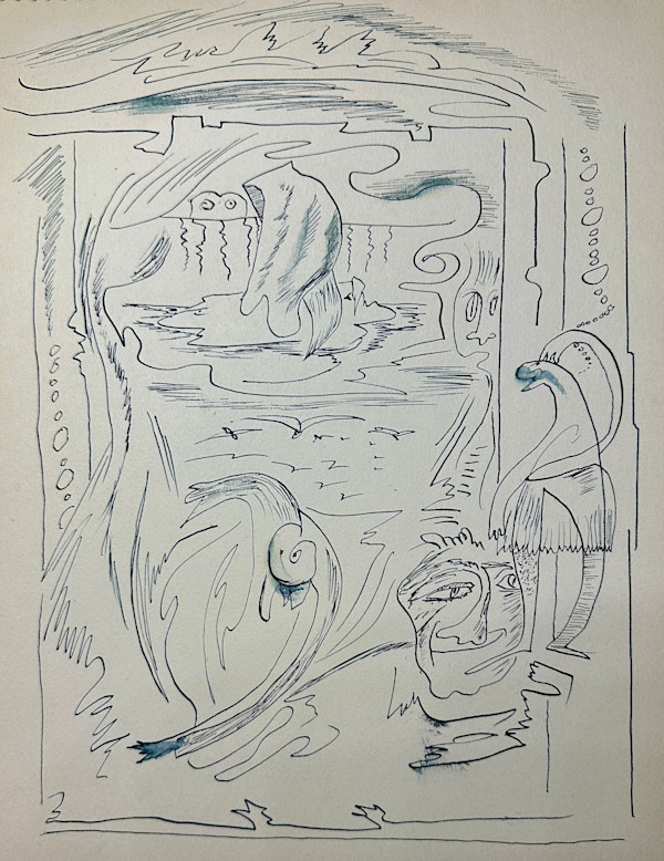 "Faces, Gulls and Other Creatures Doodle" named by CLL by Fred Shane, Image 1.