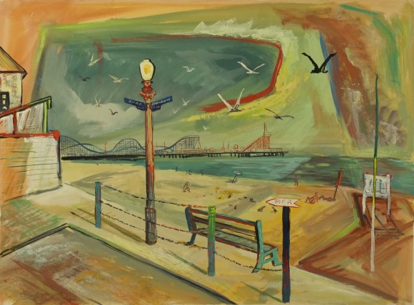 "View of Santa Monica Pier" aka "Ocean Park" by Fred Shane, Image 1.