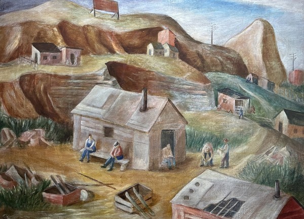 "Riverfront, Kansas City" aka "Building Houses" named by CLL by Fred Shane, Image 1.