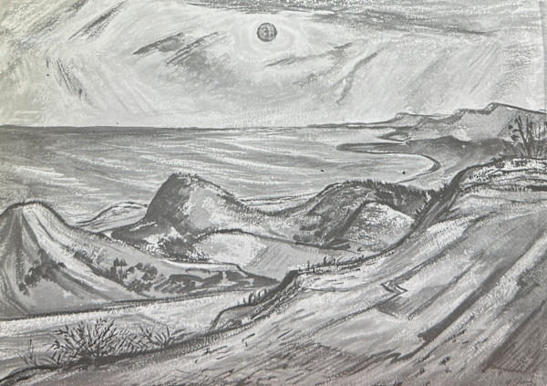 "Coastal Scene with Low Sun in the Sky" named by CLL by Fred Shane, Image 1.