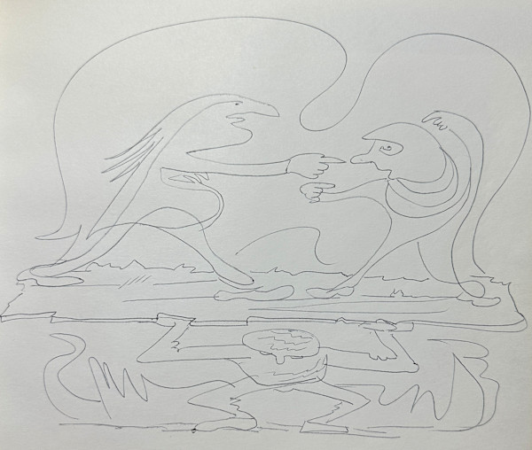 "Sparring Doodle Men" named by CLL by Fred Shane, Image 1.