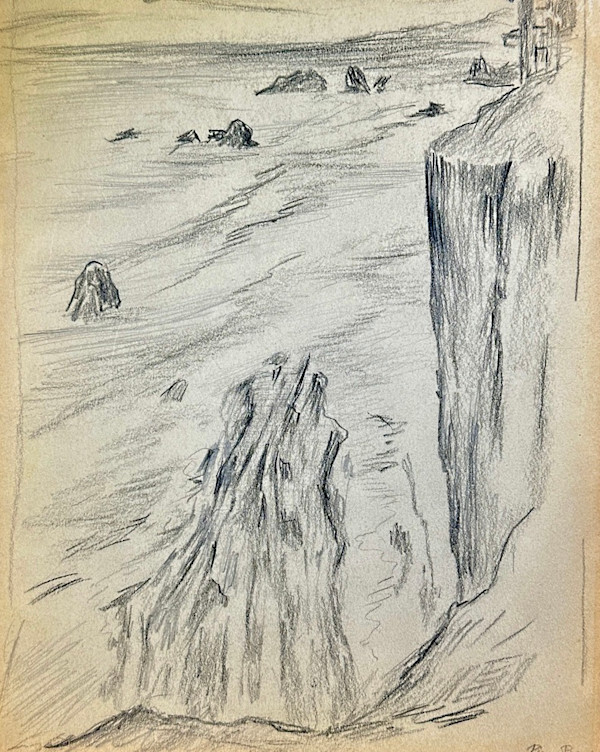 "Above Pismo Beach, Sketch" named by CLL by Fred Shane, Image 1.