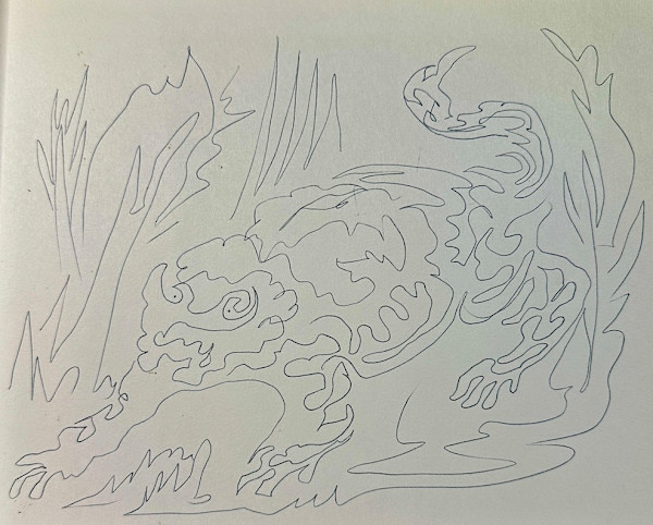 "Crouching Tiger - Doodle" named by CLL by Fred Shane, Image 2.