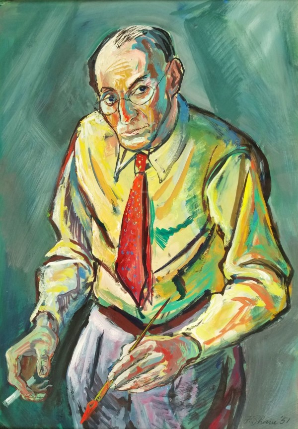 "Self Portrait with Cigarette and Brush" named by CLL by Fred Shane, Image 1.