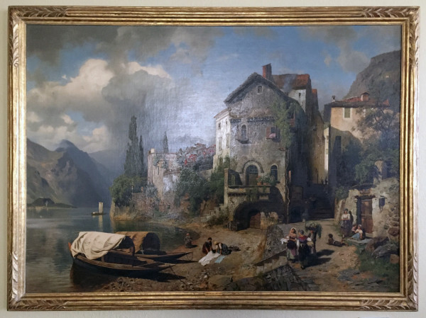 Varenna on Lake Como by August Wilhelm Leu