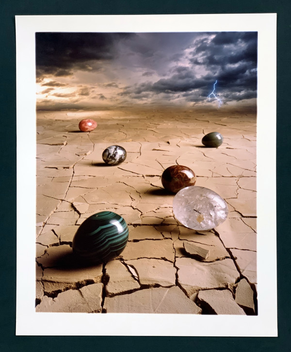 Title unknown (stone spheres in desert) by Willi Langbein