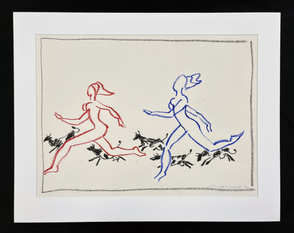 Title unknown (women running with cows) by Schomer Lichtner
