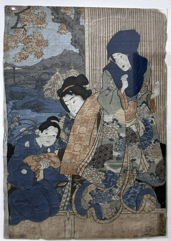 Banquet of the Next Full Moon at the Chrysanthemum Festival, from the series The Twelve Months (Chōyō nochi no tsuki no en, Jūni tsuki no uchi) by Utagawa Kunisada, Japanese culture