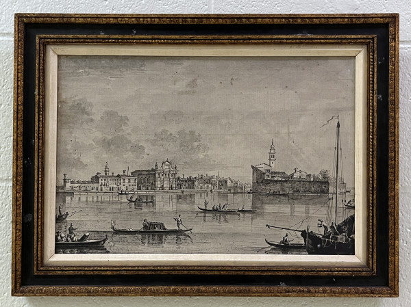 Murano Canal (reproduction) by Canaletto