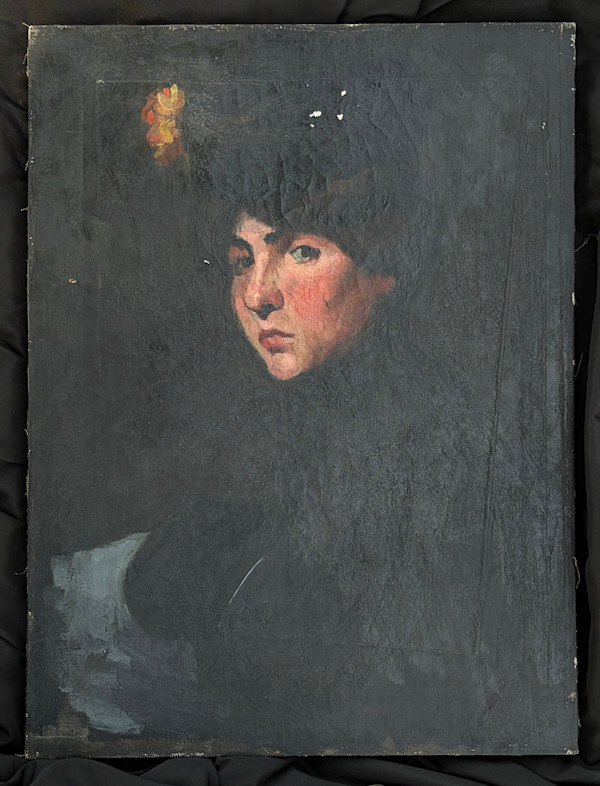 Portrait of Woman in Hat by J.H.A.