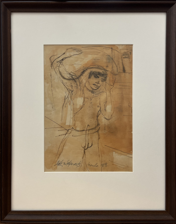 Ink and wash by Lester O. Schwartz