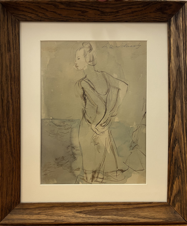 Ink and wash by Lester O. Schwartz