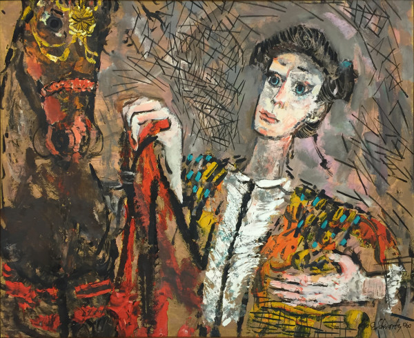 Title unknown (Matador with a Horse) by Lester O. Schwartz